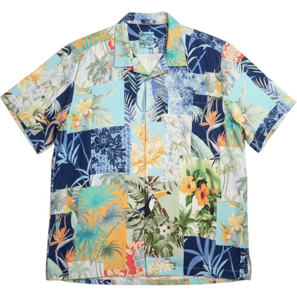 Tommy Bahama‎ 30th Anniversary Silk Camp Shirt Mens XXL Multicolor 231-ST326275